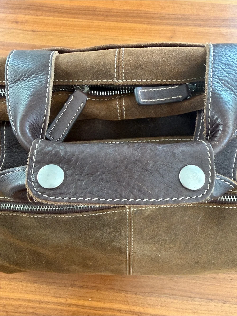 Vintage Pelle Studios Wilson leather weekend and brief case travel set
